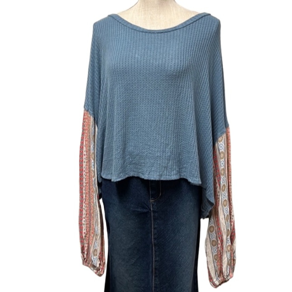 ALTAR’D STATE Boho Waffle Knit Shirt - Size Large